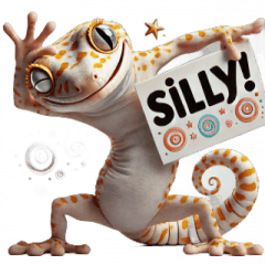 Whimsical Gecko Foolish