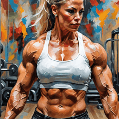 Strong and Beautiful Female Bodybuilder