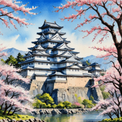 Beautiful Japanese Castle Stickers