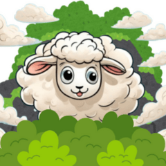 Cute comic sheep 2