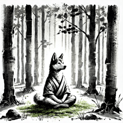 Meditating Dogs - Serenity in Simplicity