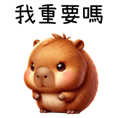 難受的水豚⛆我重要嗎 – LINE貼圖 | LINE STORE