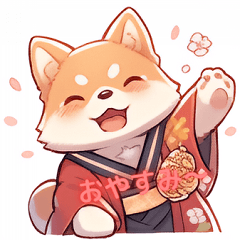 shiba inu motif Sticker