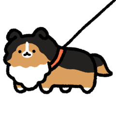 cute Shetland Sheepdog move Sticker