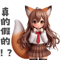 Cute Fox-Eared Girl Stickers|Daily Chat