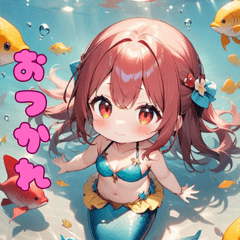 Cute Mermaid's Ocean Story