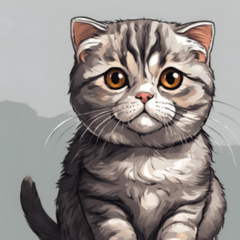 comic scottish fold cat