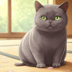 Comic British Shorthair Cat 2