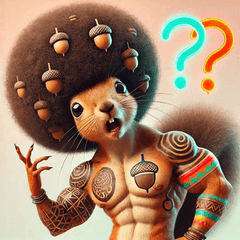 Giant Afro Squirrel