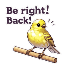 Cute Canaries: Watercolor Stickers