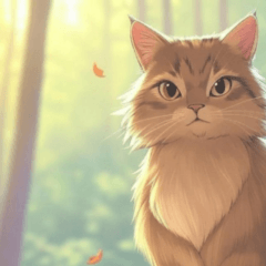 comic norwegian forest cat