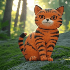 comic toy tiger cat