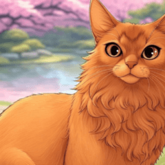 comic abyssinian cat