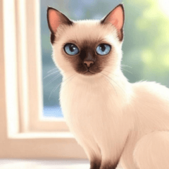 comic siamese cat