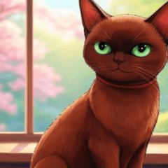 comic burmese cat