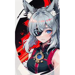 one-eyed wolf girl