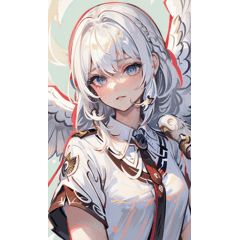 white hair eagle girl