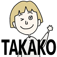 TAKAKO's BLONDE BOB hair MOVE STICKER!!