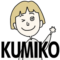 KUMIKO's BLONDE BOB hair MOVE STICKER!!