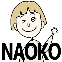 NAOKO's BLONDE BOB hair MOVE STICKER!!