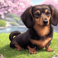 comic dachshund