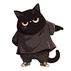 Hiphop style Black Cats sticker