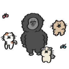 Cats with Gorilla