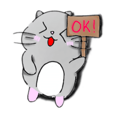 ハムすけのおうえんスタンプ第一弾❗️