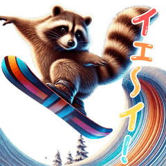 Raccoons x Snowboarding! 3D Realism!