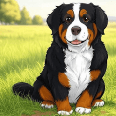 comic bernese mountain dog