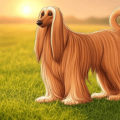 comic afghan hound