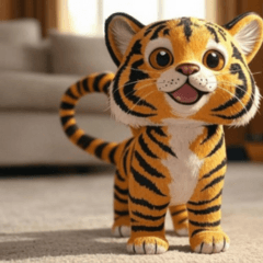 Comic toy tiger cat 2