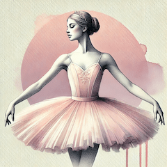 Watercolor Ballet Greeting Stickers