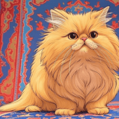 Comic Persian Cat 1