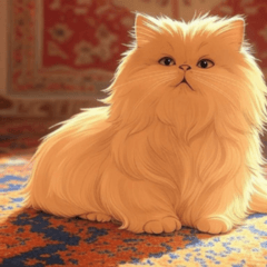 comic persian cat