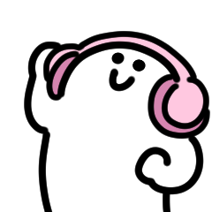 微笑的粉紅貼紙