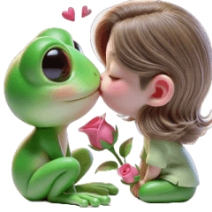 Little Frog Kisses and Hugs – LINE stickers | LINE STORE