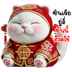 Khawtom Cute Chinese New Year Cat