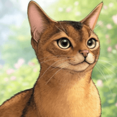 Comic Abyssinian Cat 3