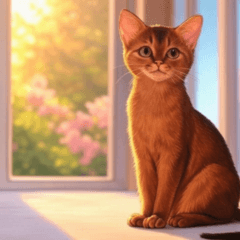 Comic Abyssinian Cat 5