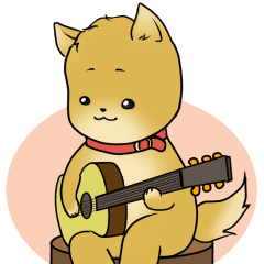 Guitar Dog's happy ordinary days.