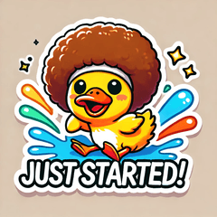 Afro Duck Stickers@SFW