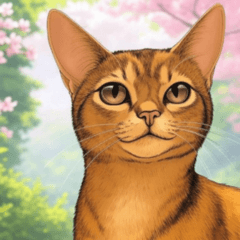 Comic Abyssinian Cat 7