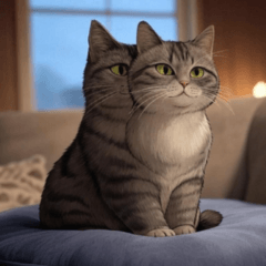 comic american shorthair cat1