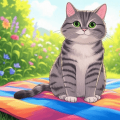 Comic American Shorthair Cat 8