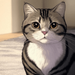 Comic American Shorthair Cat 15