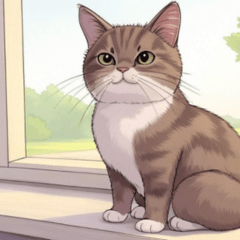 Comic American Shorthair Cat 14