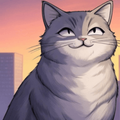 Comic American Shorthair Cat 18