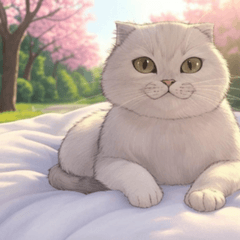 comic scottish fold cat1