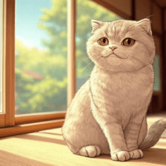 Comic Scottish Fold Cat2